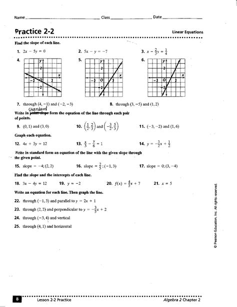 systems with one or many solutions Chapter G Skills Practice 421 1. . Linear functions practice pdf